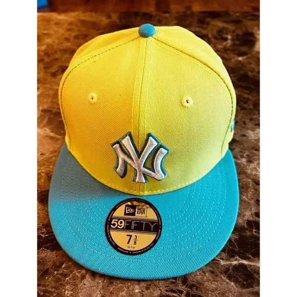 New Era New York Yankees 59FIFTY Fitted Hat 1999 World Series Green Size 7 3/8 - Picture 4 of 5